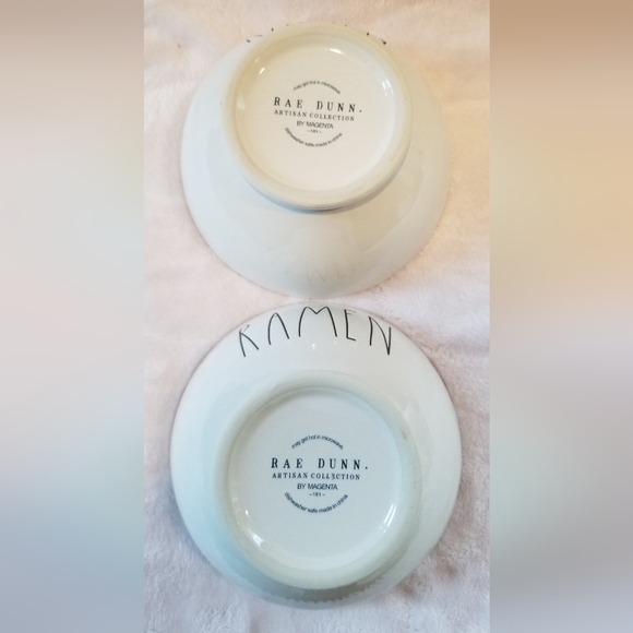 Rae Dunn Ramen Bowls. Set of 2. Approx. 3" Tall and 5.5" in Diameter. - Picture 3 of 3
